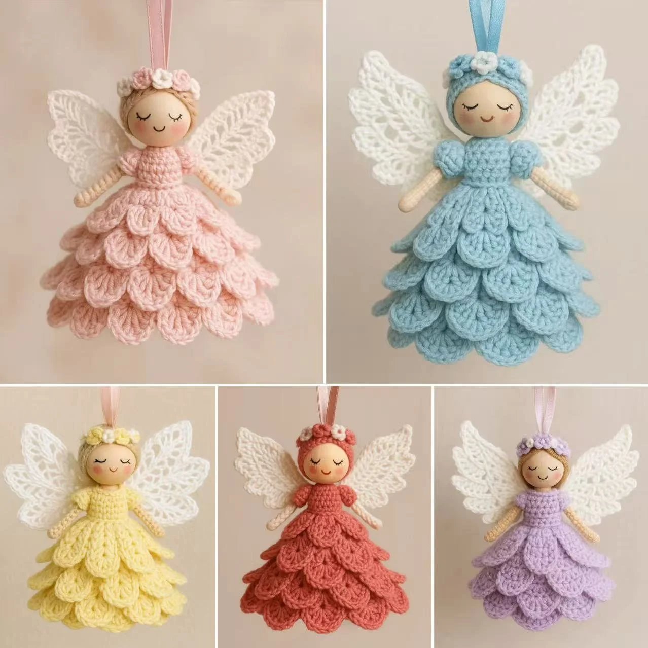 🔥Christmas Sale 50% OFF🎁Crochet Your Own Angel – Complete Craft Kit🧶 Beginner-Friendly