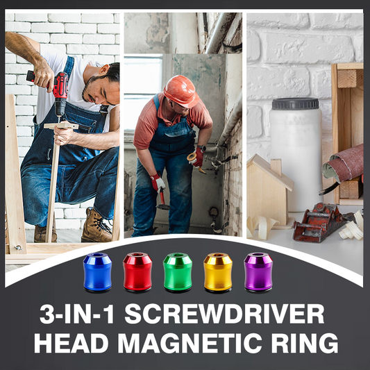 🔥While Supplies Last 50% OFF!🎉 3-in-1 Screwdriver Head Magnetic Ring