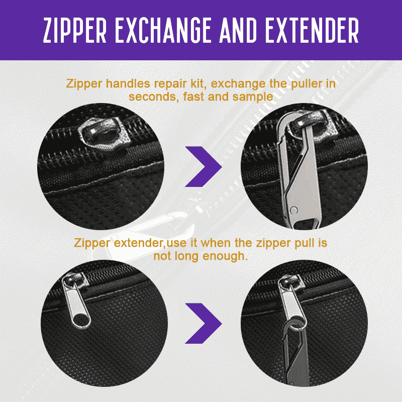 🛠️ 50% OFF NOW! ✨ Universal Detachable Zipper Puller - Easy Grip & Customizable Design, Fits Most Zippers, Durable Metal Hooks 🔗📦