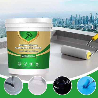 🏠50% OFF NOW! Polyurethane Waterproof Coating Sealant – Crack Resistant Weatherproof Liquid Rubber for Roof, Wall, Floor Repair