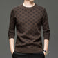 Men’s Trendy Print Long Sleeve Slim Fit Pullover