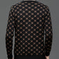 Men’s Trendy Print Long Sleeve Slim Fit Pullover