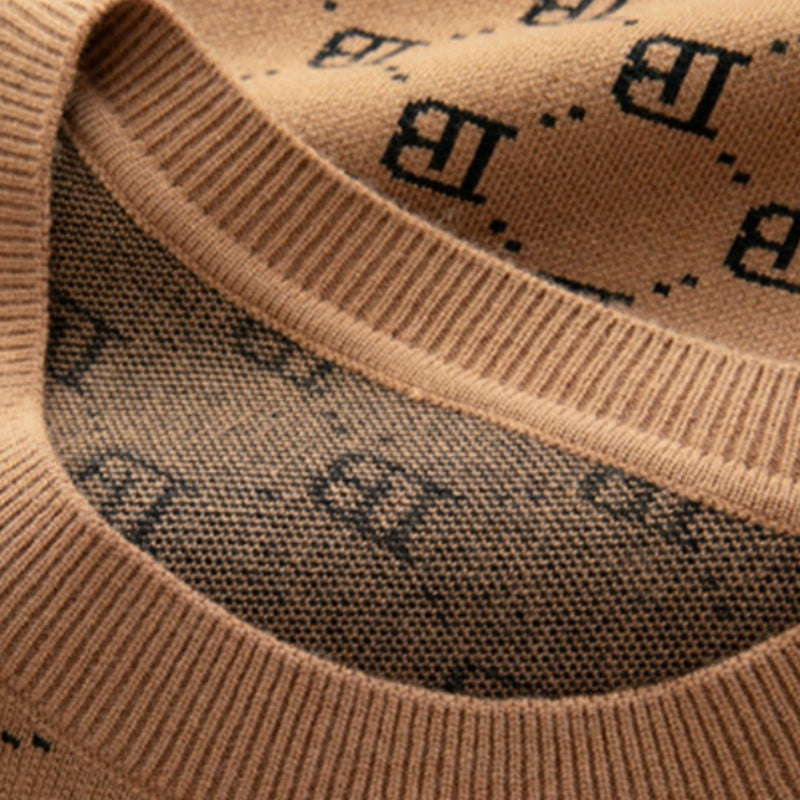 Men’s Trendy Print Long Sleeve Slim Fit Pullover