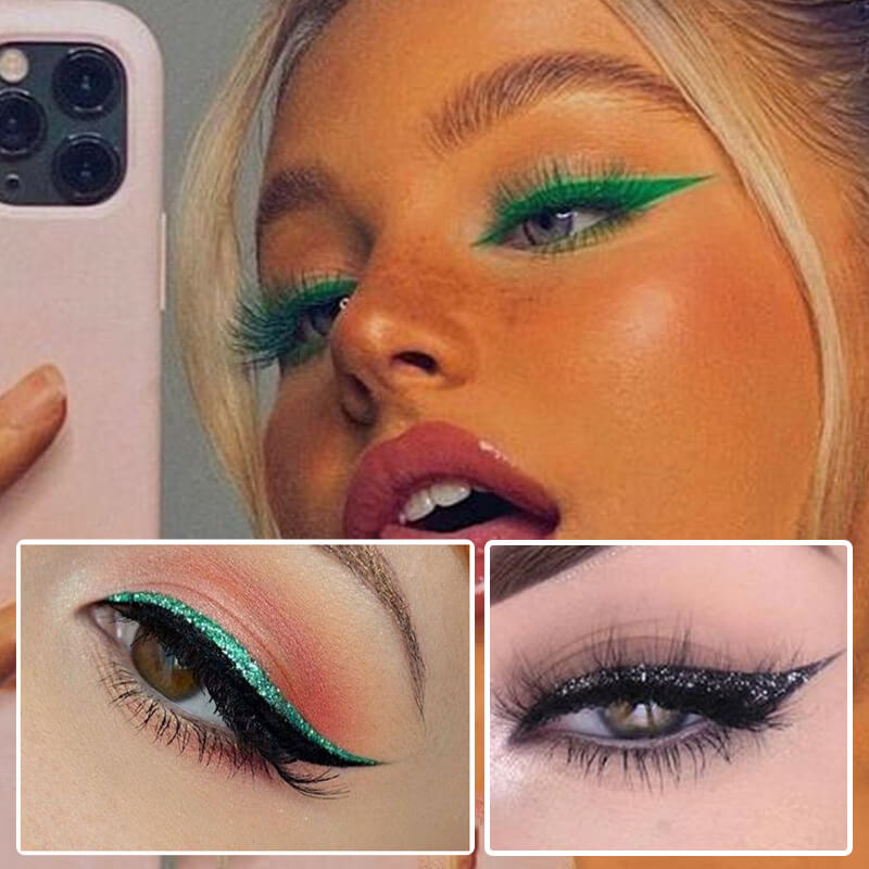 2 in 1 Eye Shadow and Eyelash Stickers with Glitter