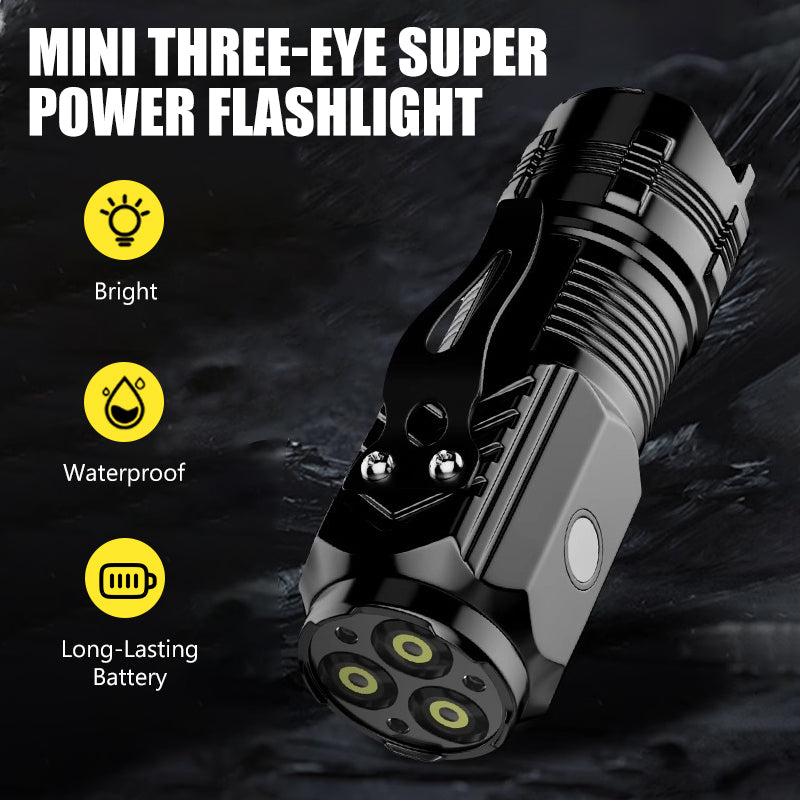 🔥Limited stock available 50% OFF🔥 Mini Three-Eye Super Power Flashlight