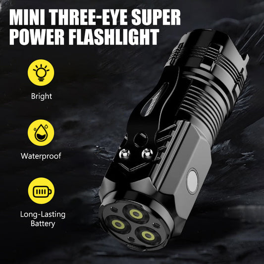 🔥Limited stock available 50% OFF🔥 Mini Three-Eye Super Power Flashlight
