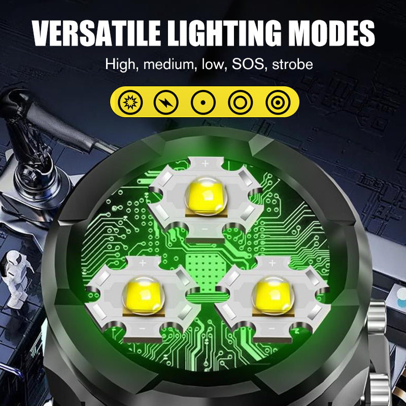 🔥Limited stock available 50% OFF🔥 Mini Three-Eye Super Power Flashlight