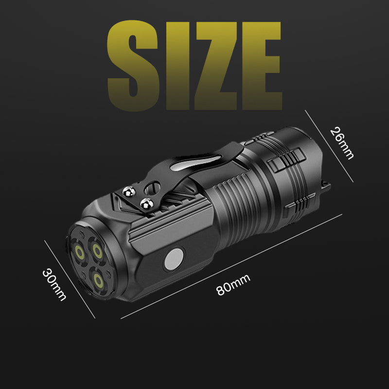 🔥Limited stock available 50% OFF🔥 Mini Three-Eye Super Power Flashlight