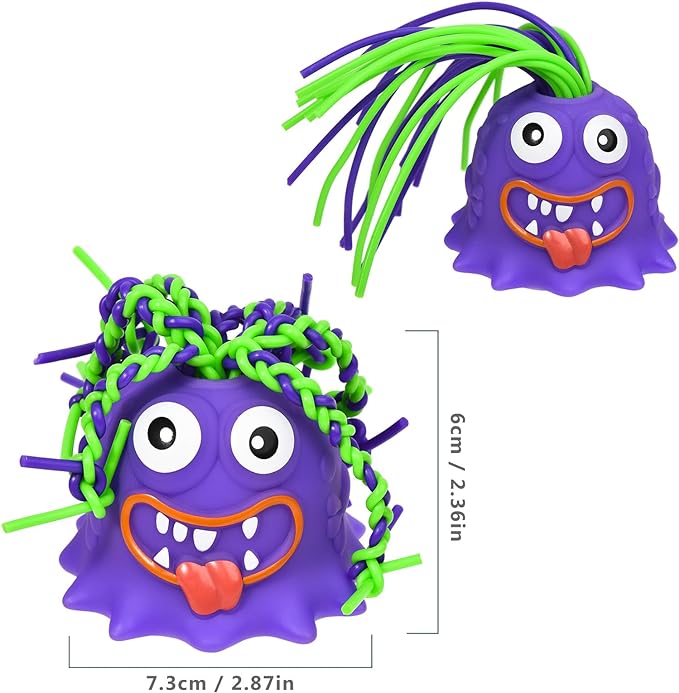 👾 50% OFF NOW! 🧸 Hair Pulling Monster Stress Relief Toy - Stretchy Sensory Fidget Tool for Anxiety & Focus, Safe for Kids/Adults 🎯✨
