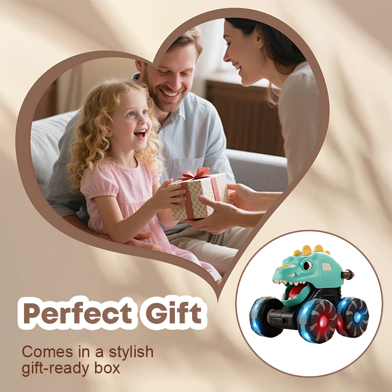 🦖🚙Press & Go Dinosaur Toy Car With Lights🎁