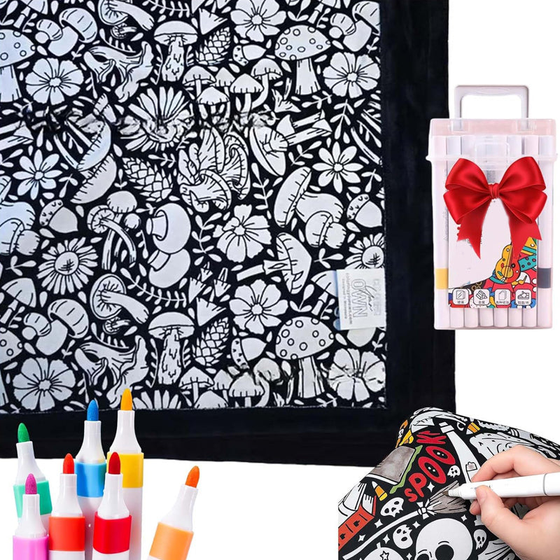 🎨✨DIY Coloring Blanket With Markers (50% OFF)