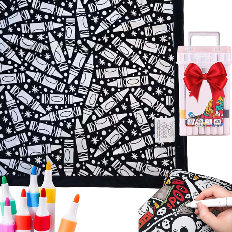 🎨✨DIY Coloring Blanket With Markers (50% OFF)