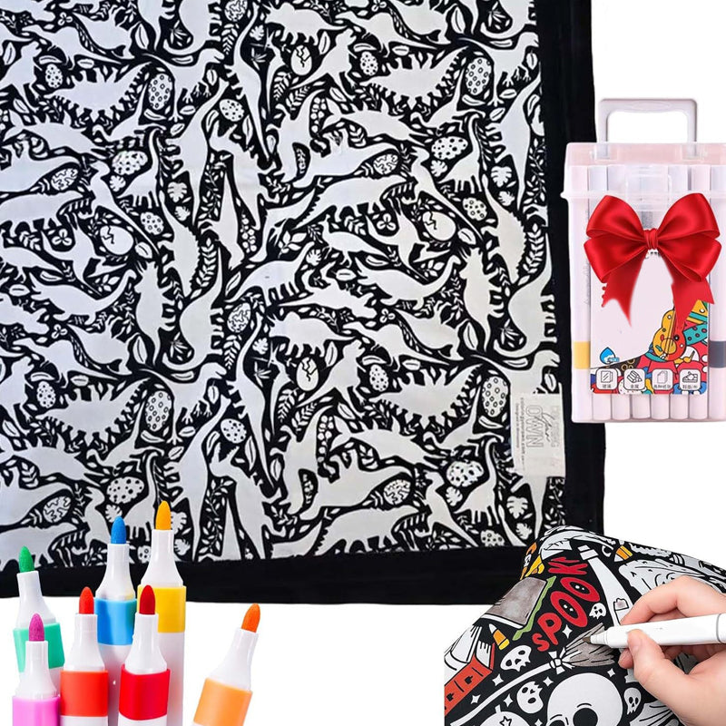 🎨✨DIY Coloring Blanket With Markers (50% OFF)