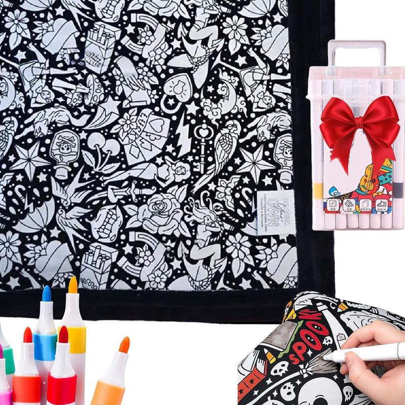 🎨✨DIY Coloring Blanket With Markers (50% OFF)