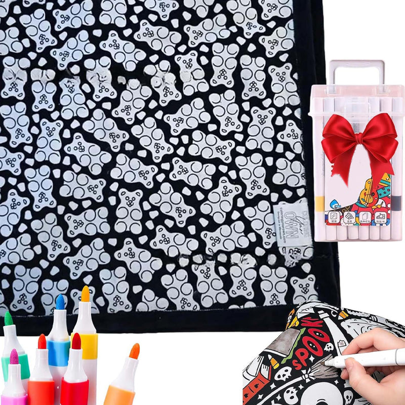 🎨✨DIY Coloring Blanket With Markers (50% OFF)