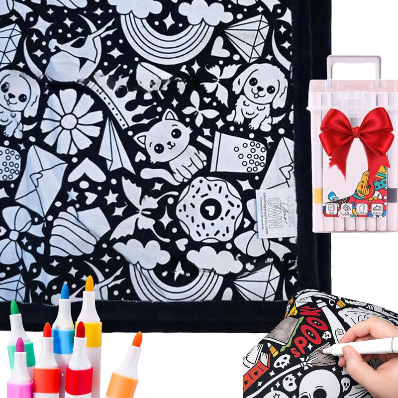 🎨✨DIY Coloring Blanket With Markers (50% OFF)