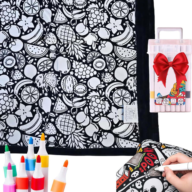 🎨✨DIY Coloring Blanket With Markers (50% OFF)