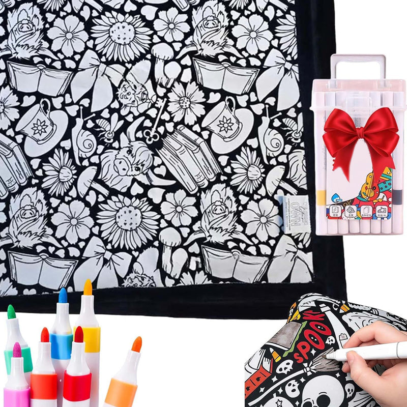 🎨✨DIY Coloring Blanket With Markers (50% OFF)