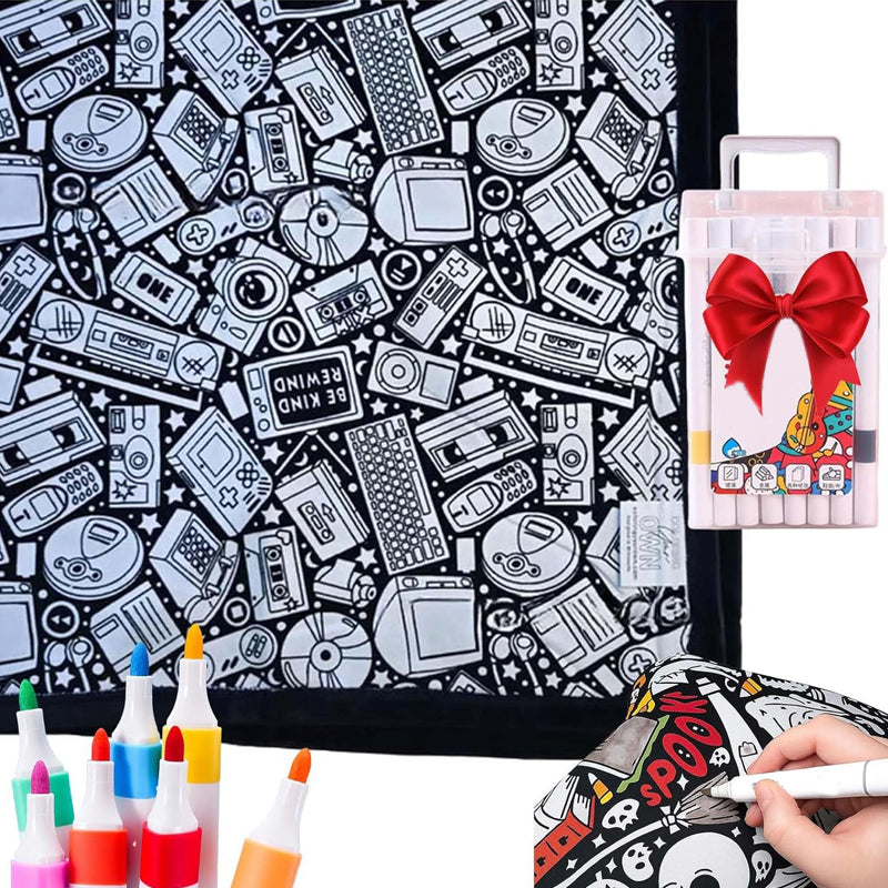 🎨✨DIY Coloring Blanket With Markers (50% OFF)