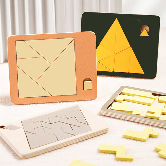 Wooden Tangram Board Puzzle Game