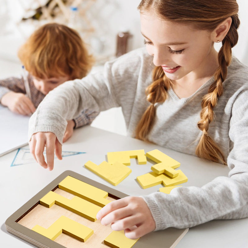 Wooden Tangram Board Puzzle Game