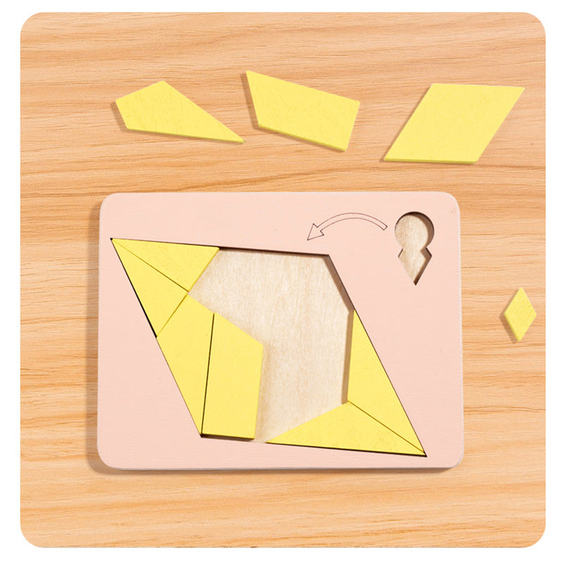 Wooden Tangram Board Puzzle Game