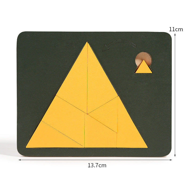 Wooden Tangram Board Puzzle Game