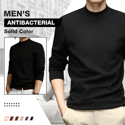 Men’s Antibacterial Solid Color Thermal Long Sleeve Top