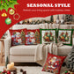 Cute Christmas Print Pillow Cover
