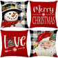 Cute Christmas Print Pillow Cover