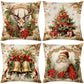Cute Christmas Print Pillow Cover