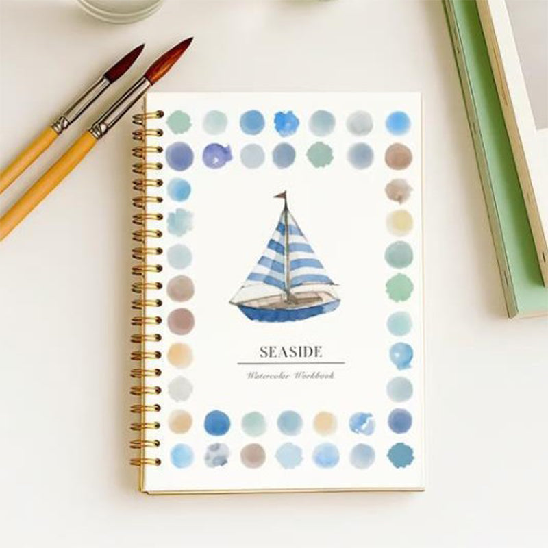 Watercolor Workbook for Beginners with 16 Colors Paint