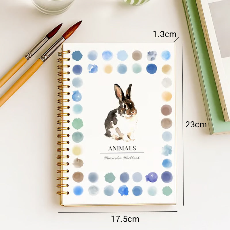 Watercolor Workbook for Beginners with 16 Colors Paint