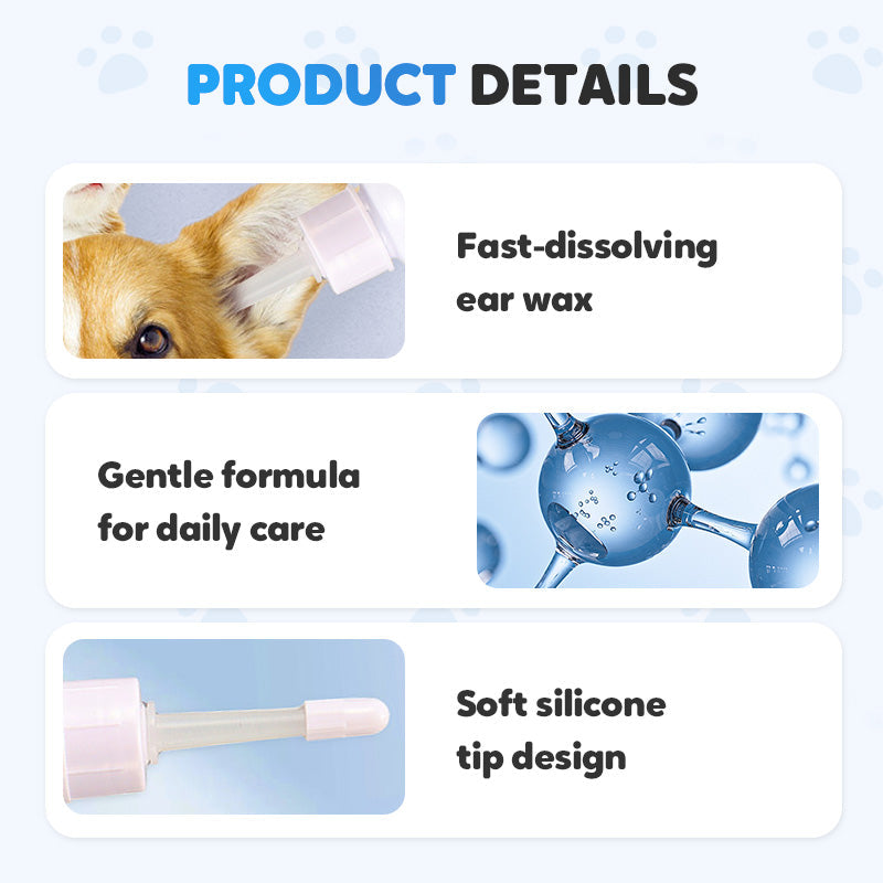 🥳2026 HOT SALE🥳💞50K+ SOLD!✨ 💝 Pet Ear Cleaner - Gentle Formula with Soothing Aloe for Dogs & Cats, Prevents Infections & Odor 🌿👂