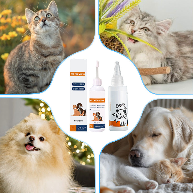 🥳2026 HOT SALE🥳💞50K+ SOLD!✨ 💝 Pet Ear Cleaner - Gentle Formula with Soothing Aloe for Dogs & Cats, Prevents Infections & Odor 🌿👂