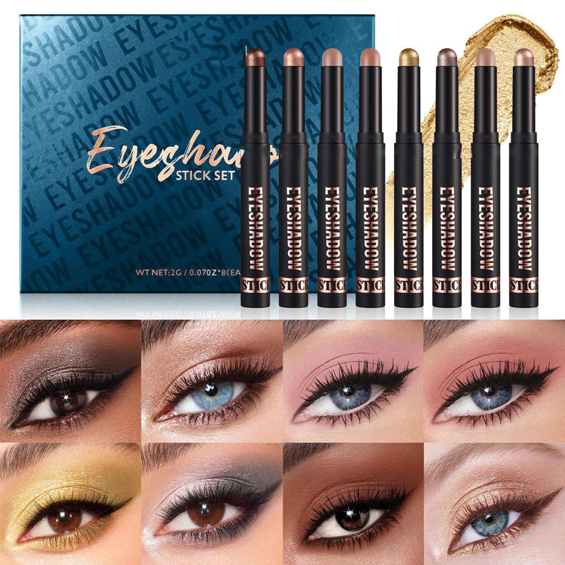 🎅ONLY TODAY - FOR 8 PCS!!🎄50K+ SOLD! 🎁✨8 Colors Glitter Eyeshadow Stick Waterproof & Long-Wearing & Multi-Use
