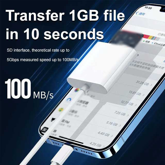 🔌 49% OFF NOW! 📱5-in-1 SD Card Reader for iPhone,iPad,Android – Dual USB-C & Lightning Adapter, Supports SD/MicroSD/USB 3.0, Fast Transfer, Plug & Play, No App Needed