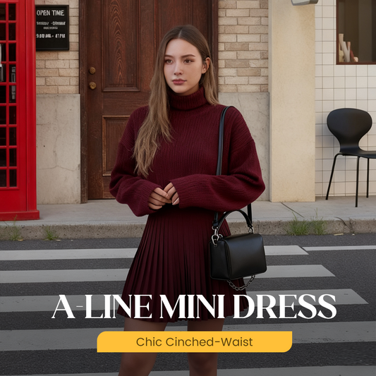 🎄Christmas Hot Sales 50% OFF🔥💥New arrivals offer-Chic Cinched-Waist A-Line Mini Dress