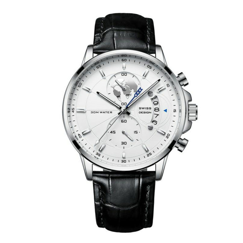 💥Christmas Eve Sale: 49% OFF🌍Men's watch with globe motif in maritime style