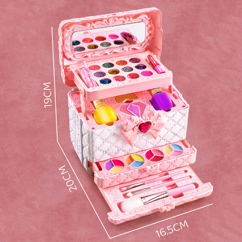 💅[Kids Play Makeup Kit with Case]✨Direct 50% Off -Water-Soluble Safe Cosmetics for Girls, Creative Dress Up Toy!💖💧 Grab It Now or Regret Later!⏰