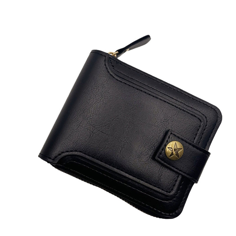 👝 50% OFF NOW! 🎁 Men's Vintage Zipper Wallet - Genuine Leather & RFID Protection, Stylish and Secure Everyday Carry ✨