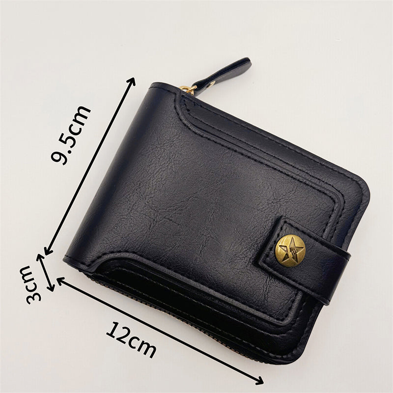👝 50% OFF NOW! 🎁 Men's Vintage Zipper Wallet - Genuine Leather & RFID Protection, Stylish and Secure Everyday Carry ✨