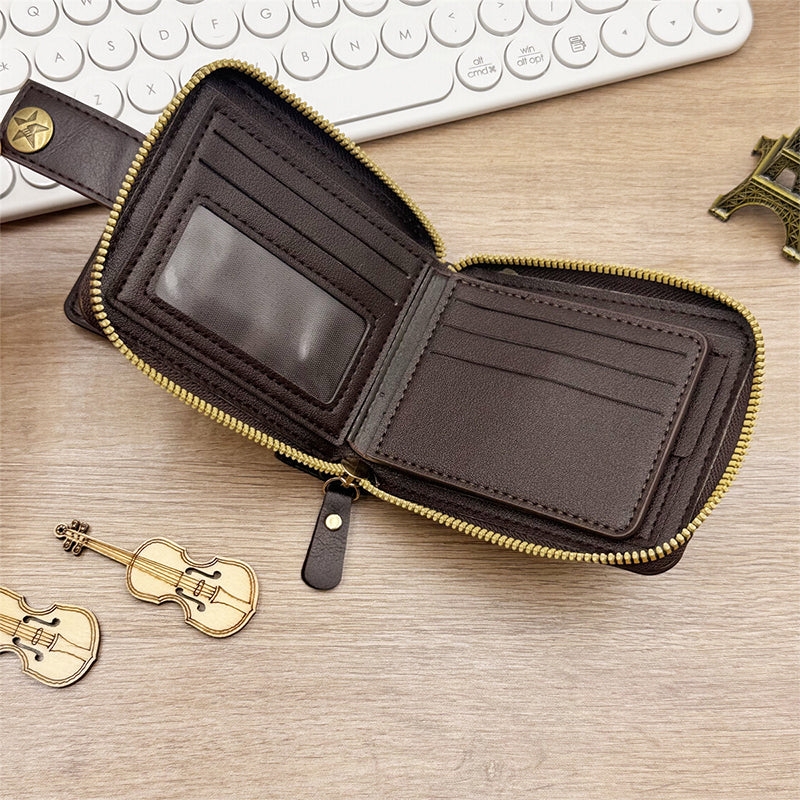 👝 50% OFF NOW! 🎁 Men's Vintage Zipper Wallet - Genuine Leather & RFID Protection, Stylish and Secure Everyday Carry ✨