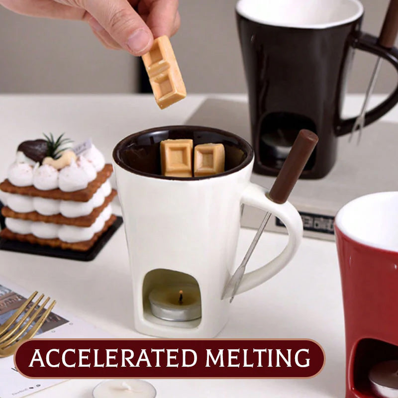 ✨🔥Ceramic Chocolate Fondue Mug🕯️