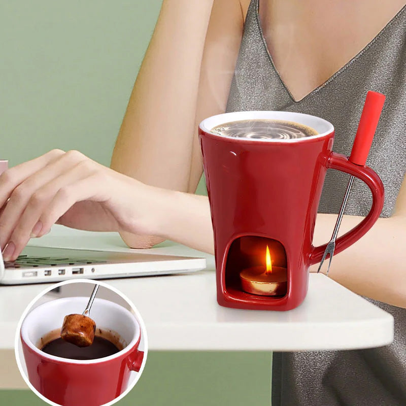 ✨🔥Ceramic Chocolate Fondue Mug🕯️