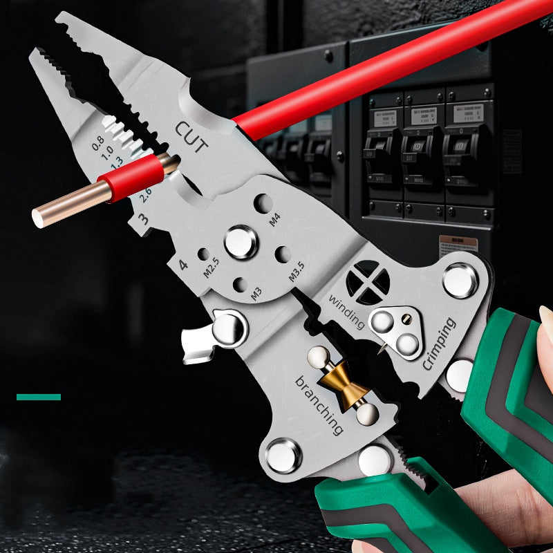 🔥 46% OFF! ⏰Multi-Function Foldable Wire Stripper with Voltage Tester
