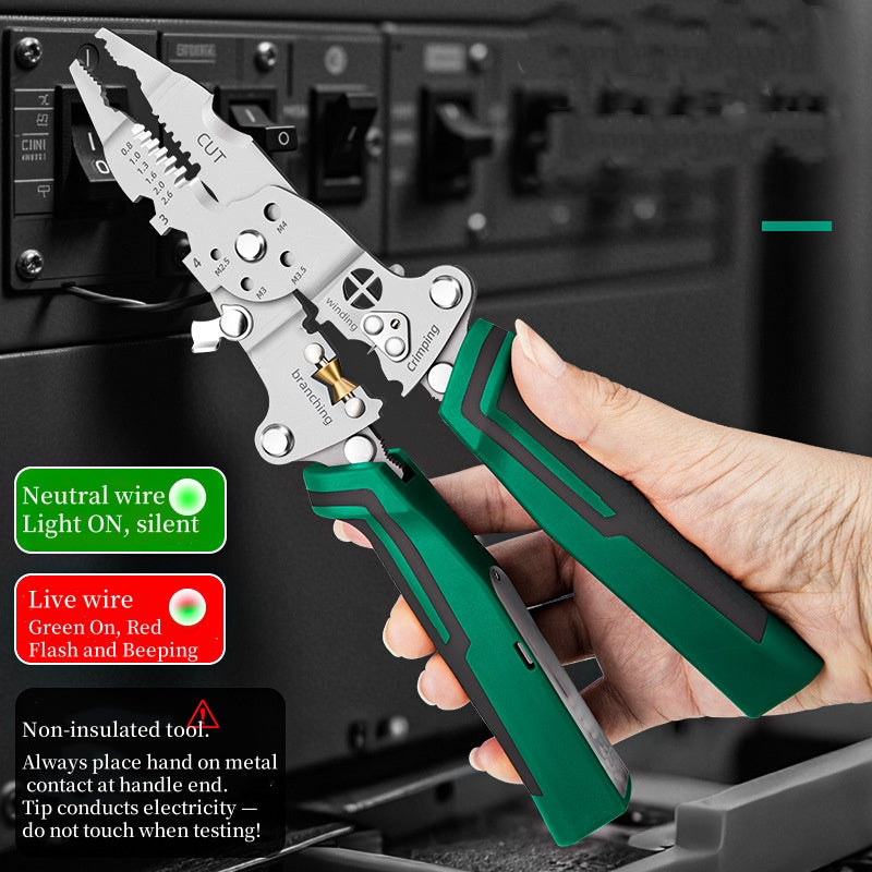 🔥 46% OFF! ⏰Multi-Function Foldable Wire Stripper with Voltage Tester