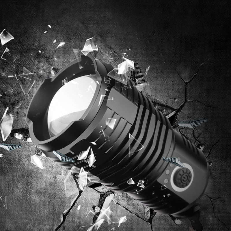 Set of Super Bright Waterproof Rechargeable Flashlights with Zoom