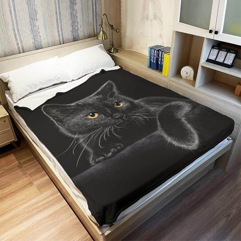 Black Cat All-Season Cozy Blanket