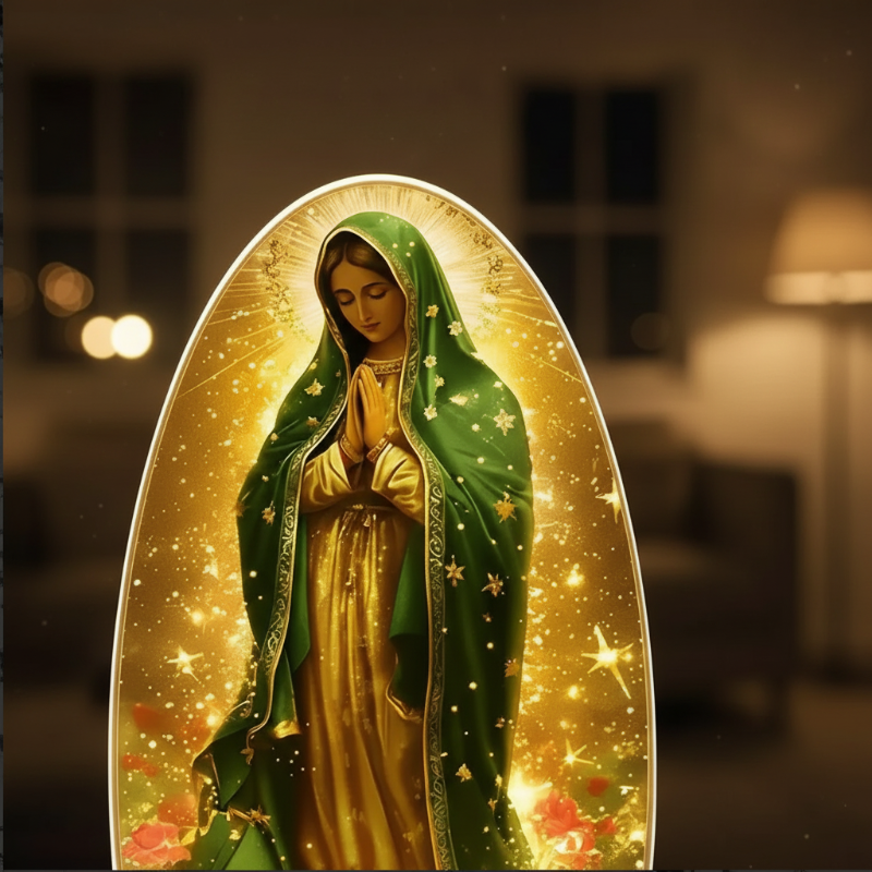 🎅Best Christmas Gift-The Virgin Mary🙏Inspirational Acrylic Faith-Based LED Night Light